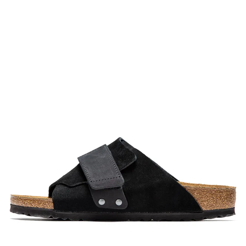 Women's Birkenstock Kyoto Suede - Black Light Touch Fast Go