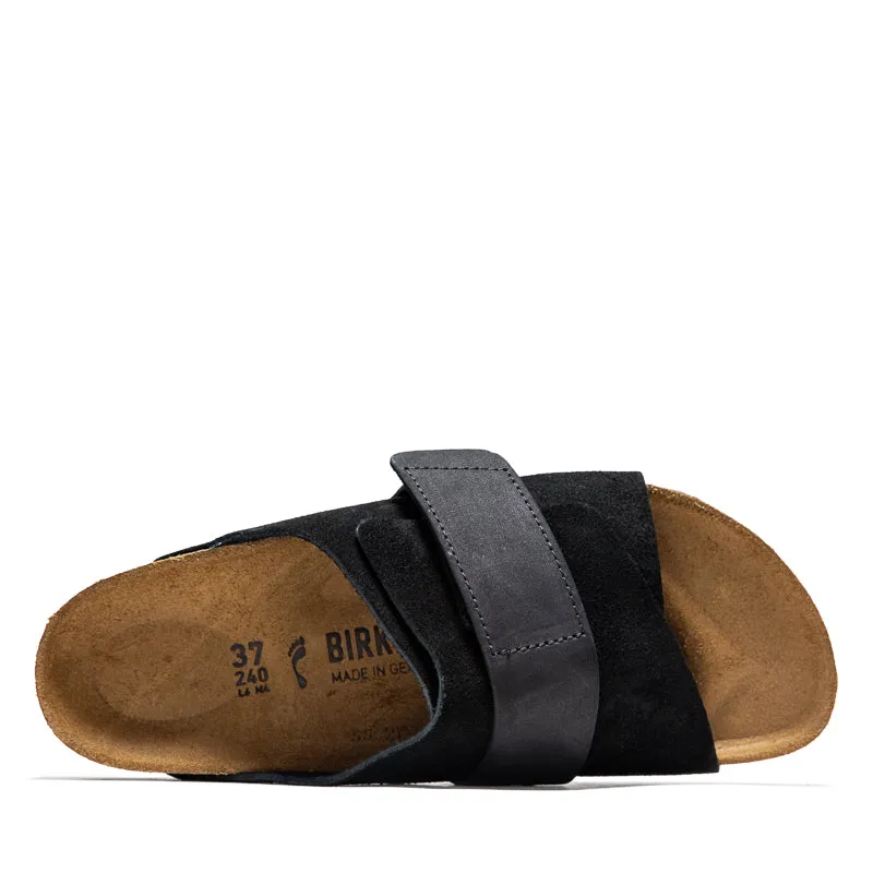 Women's Birkenstock Kyoto Suede - Black Comfortable Straps Weekend Walk