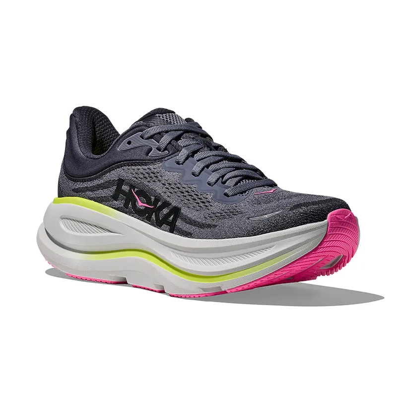 Women's Bondi 9 Charcoal Grey/Grey Skies wide - fit comfort Torsional Stability