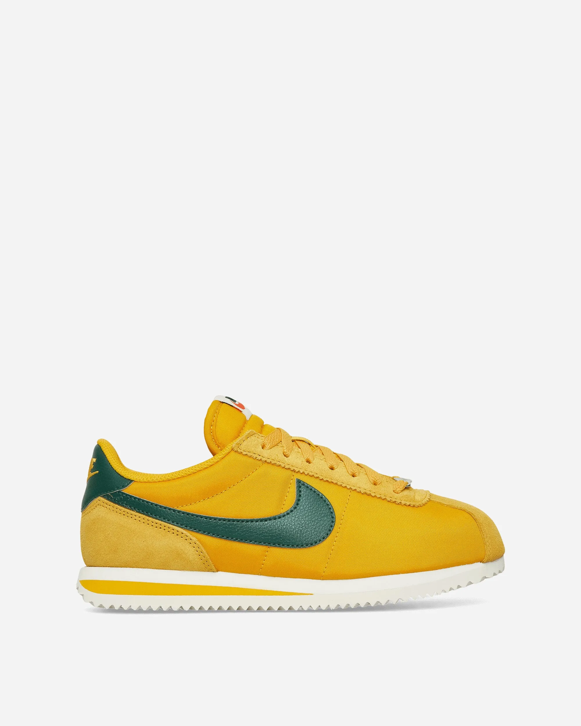 Minimal Stitch Women's Cortez Textile Sneakers Yellow Ochre / Gorge Green