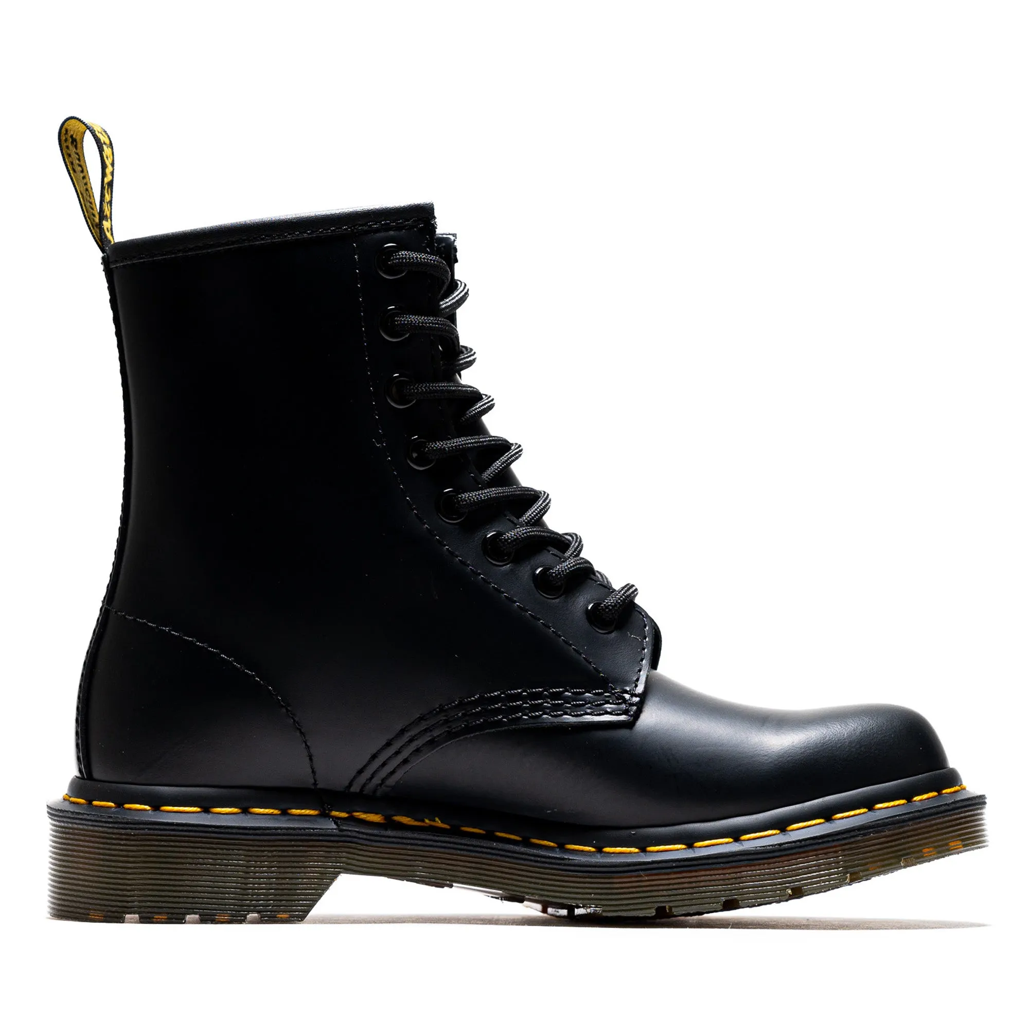Women's Dr. Martens 1460 Smooth Leather Boot - Black Elastic Goring