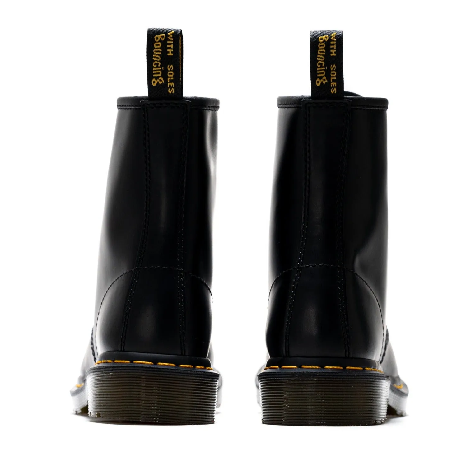 Women's Dr. Martens 1460 Smooth Leather Boot - Black Bold Red Insulated Comfort