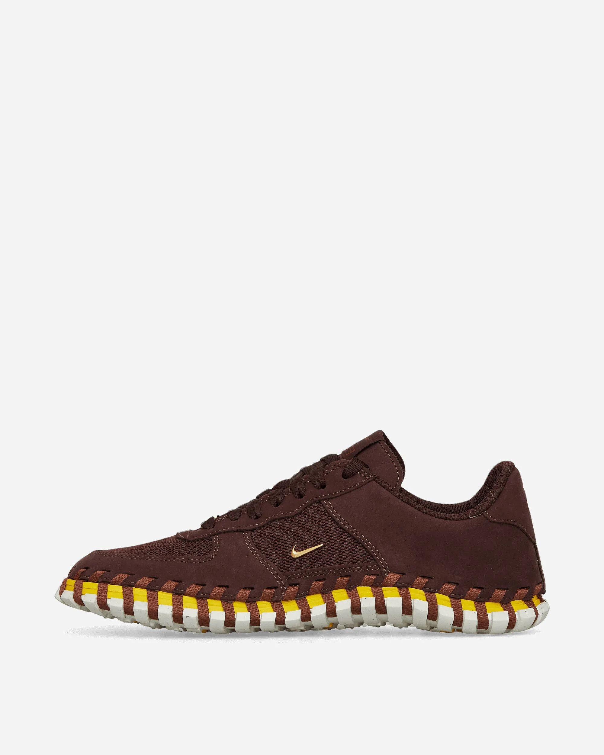 Women's JACQUEMUS J Force 1 Low LX Sneakers Earth / Metallic Gold Airflow Channel Design Training Flex