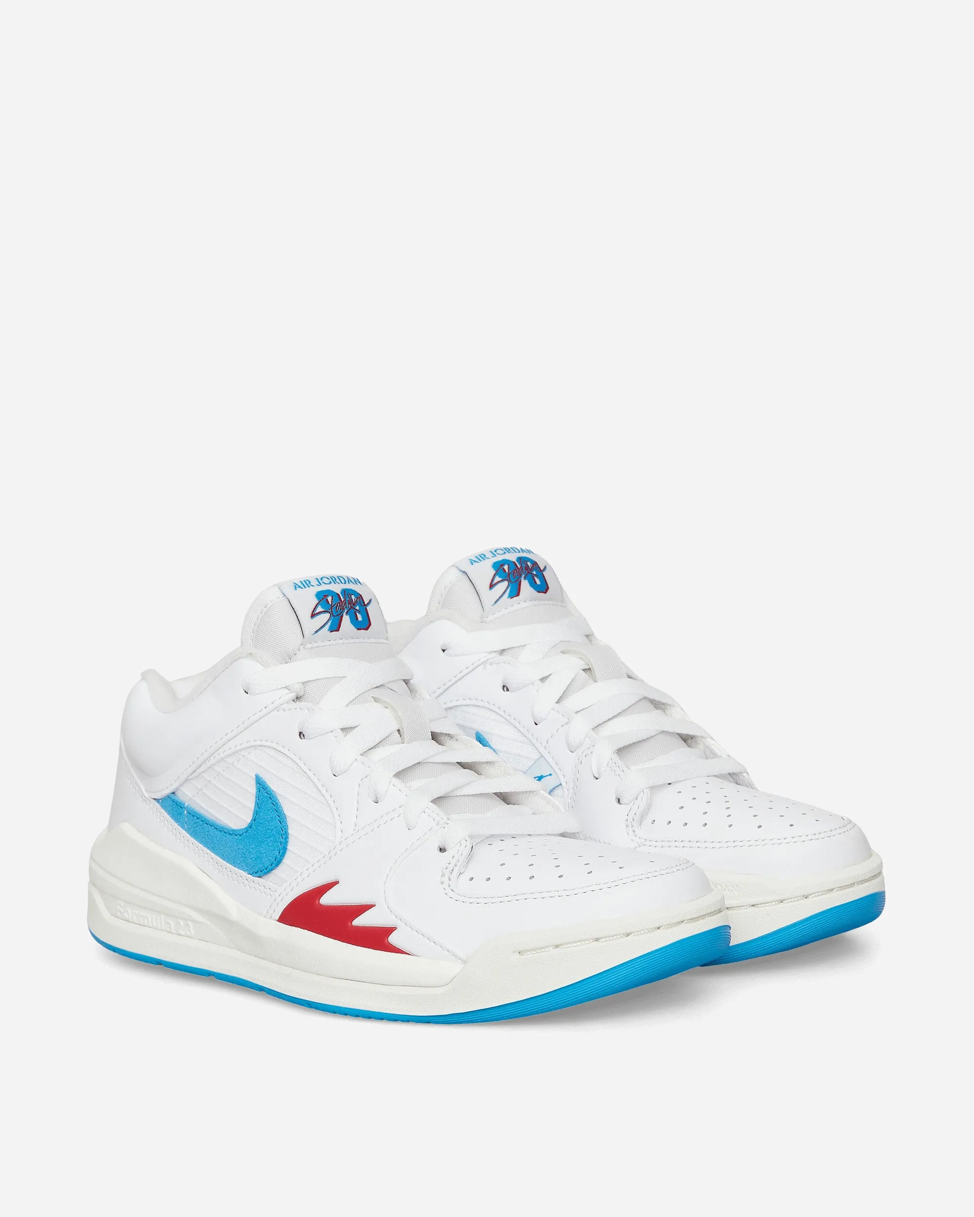 Non Marking Sole Compression Midsole Women's Jordan Stadium 90 Sneakers White / Dark Powder Blue