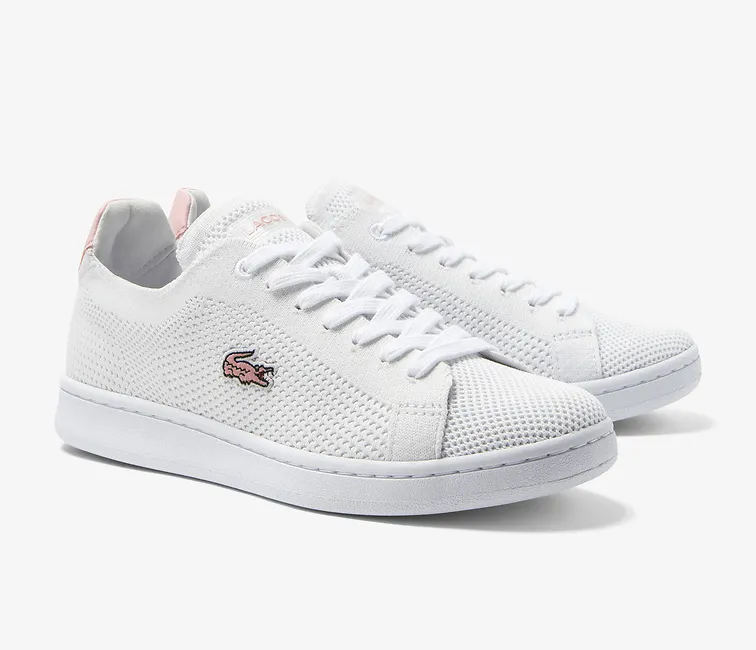 Women's Lacoste Carnaby Piquee 123 (White/Pink) High Mileage