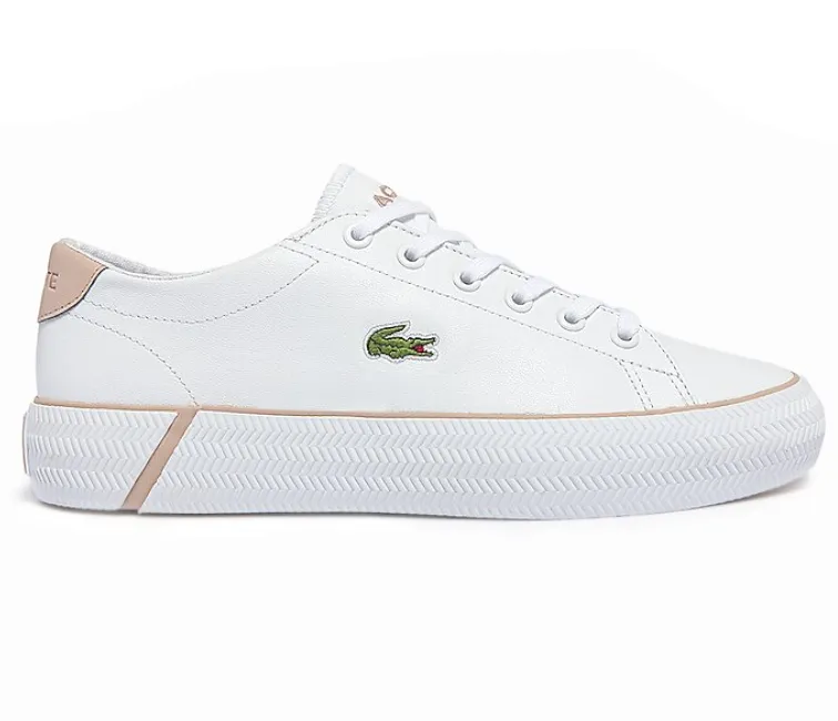 Women's Lacoste Gripshot BL 21 1 CFA (White/Light Pink) Low Cut Prostration