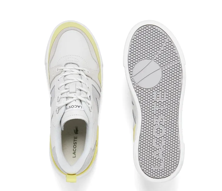 Women's Lacoste L002 0722 CFA (White/Yellow) Slip Resistant Soles