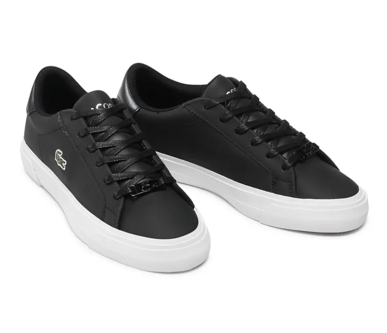 Women's Lacoste Lerond Plus 0521 CFA (Black/White) Orthotic friendly urban vibe