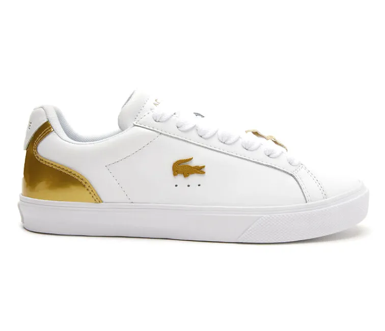 Women's Lacoste Lerond Pro 123 3 (White/Gold) Slip Resistant