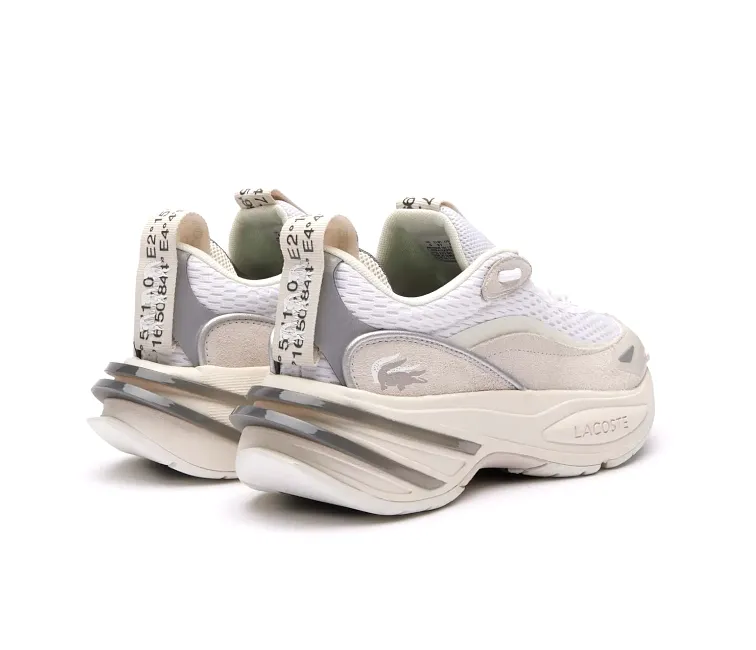 Women's Lacoste Odyssa 123 1 SFA (White/White) Dynamic Heel Counter