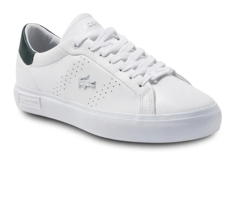 Weatherproof Design Women's Lacoste Powercourt 2.0 0321 1 SFA (White/Dark Green)