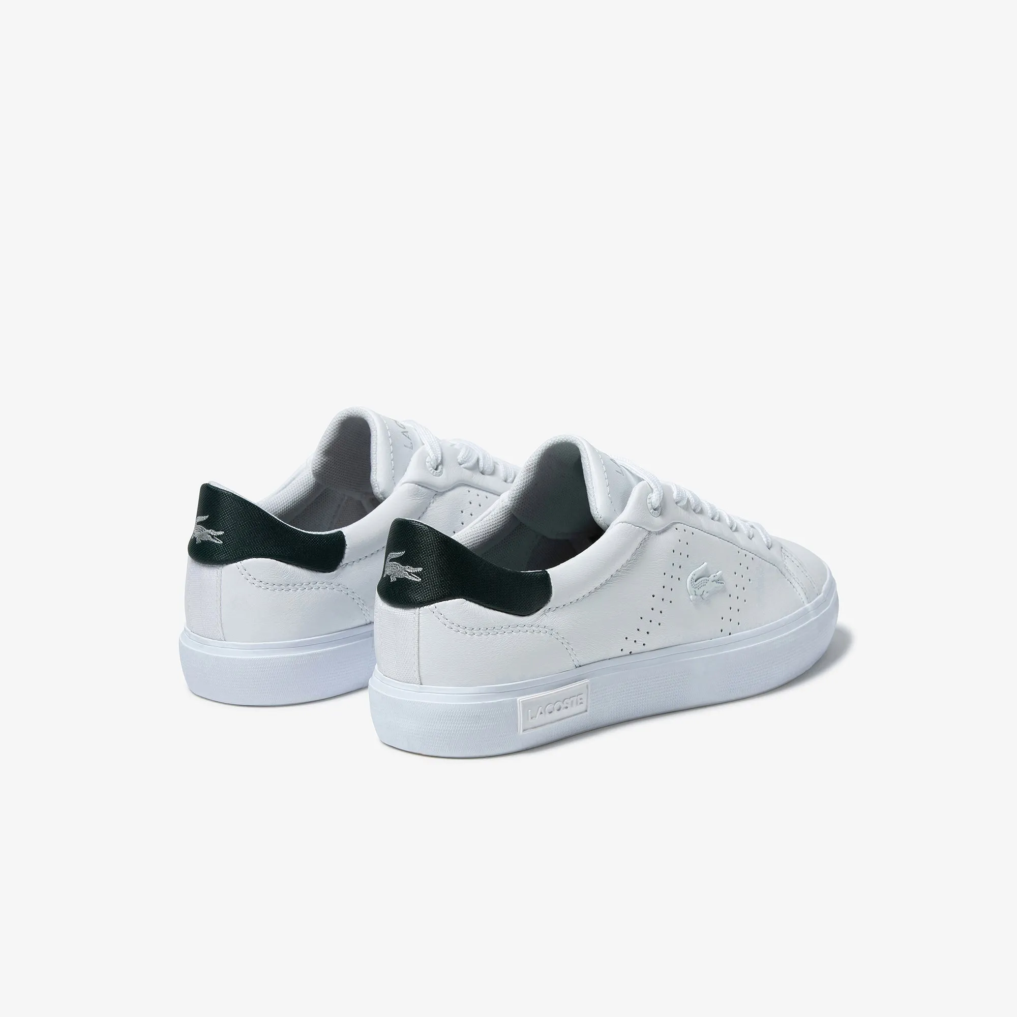 Pu Upper anti static Women's Lacoste Powercourt 2.0 0321 1 SFA (White/Dark Green)