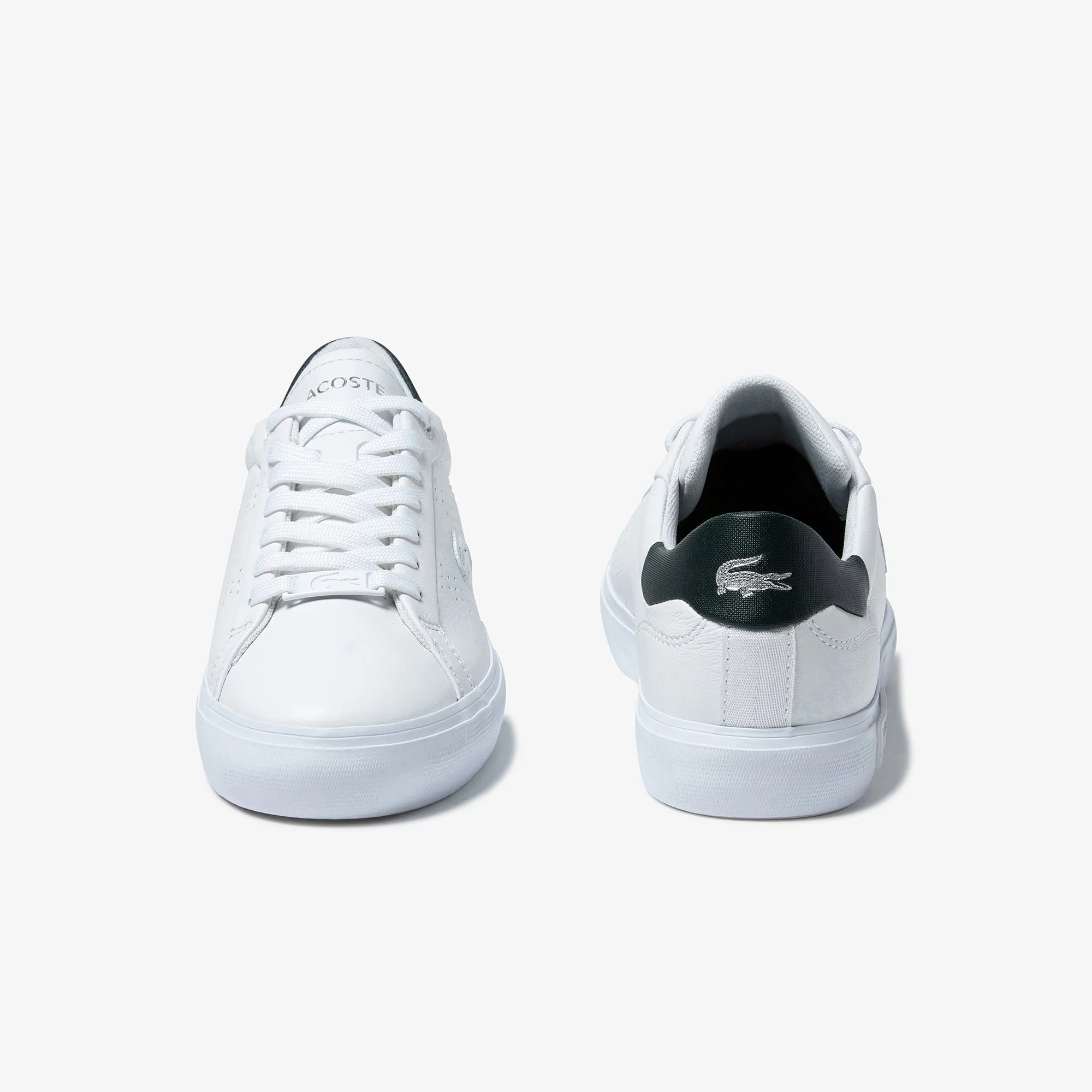 Temperature Regulating Fabric Versatile Pair Women's Lacoste Powercourt 2.0 0321 1 SFA (White/Dark Green)