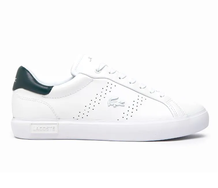 Women's Lacoste Powercourt 2.0 0321 1 SFA (White/Dark Green) Elevated durability Anti   Slip Outsole