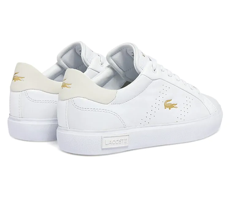 Ventilation holes EasyClean Women's Lacoste Powercourt 2.0 0722 (White/Gold)
