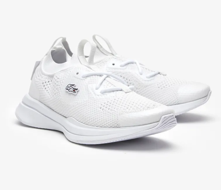 Women's Lacoste Run Spin Knit 123 1 SFA (White/Off White) Biodegradable Components