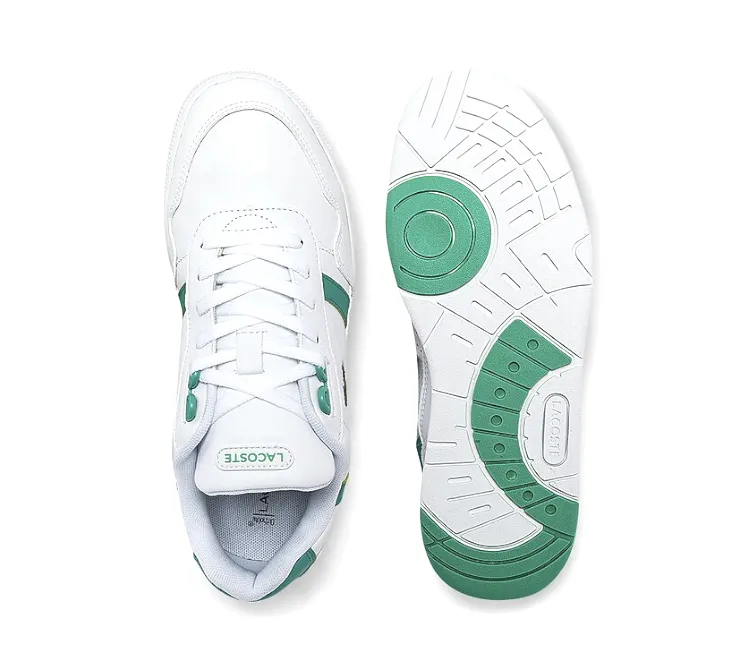 Women's Lacoste T-Clip 0722 (White/Green) Clean Line Arch Support Footbeds