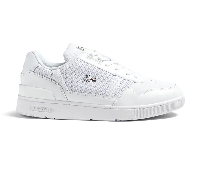 Flat Surface Flexible Rubber Outsole Women's Lacoste T-Clip 123 SFA (White)