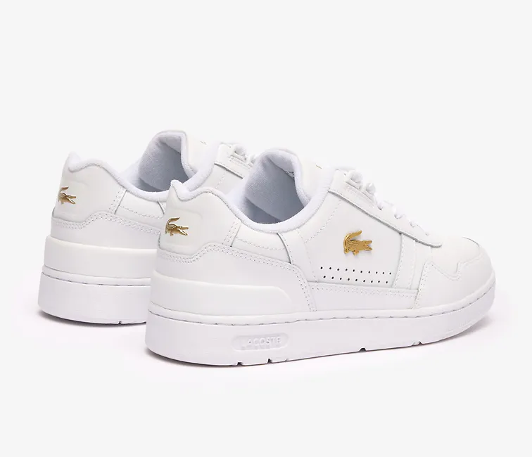 Heel Stability Impact Dispersion Layer Women's Lacoste T-Clip 124 1 SFA (White/Gold)