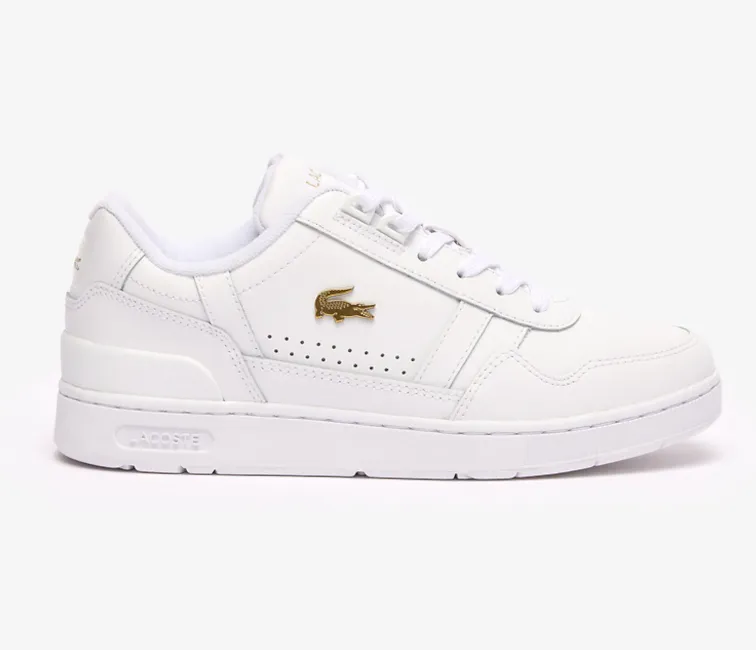 Anti blister Multi Layer Cushioning Women's Lacoste T-Clip 124 1 SFA (White/Gold)