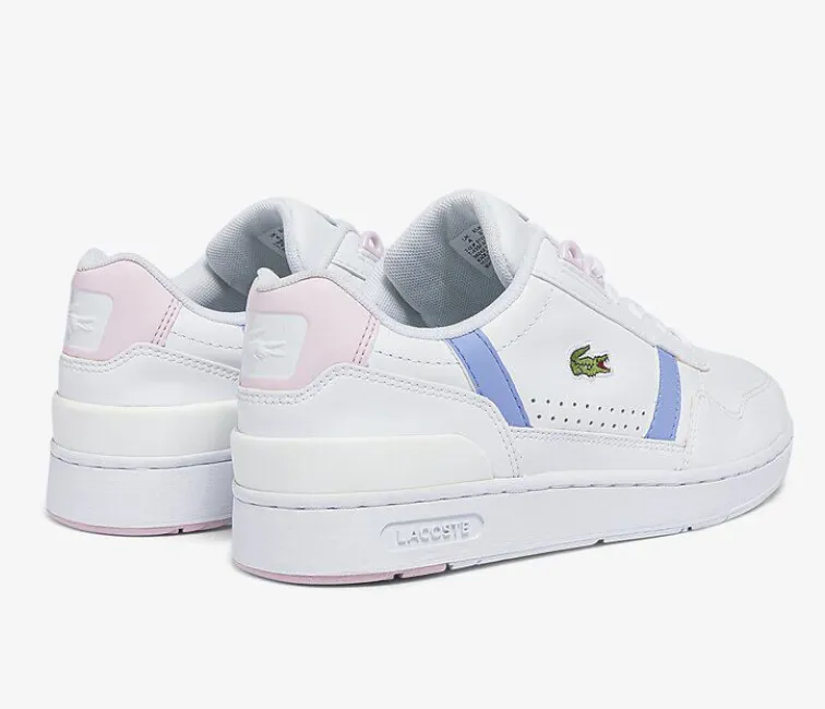 Women's Lacoste T-Clip 222 1 (White/Pink) ShockAbsorbing Abrasion Resistant Construction