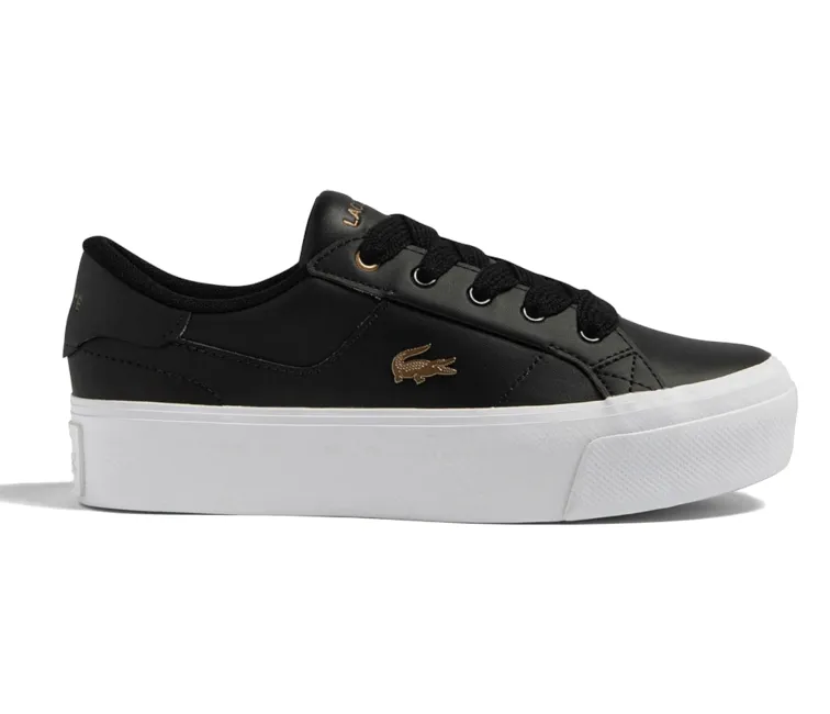 Reinforced Sides Women's Lacoste Ziane Platform 123 1 CFA (Black/White)