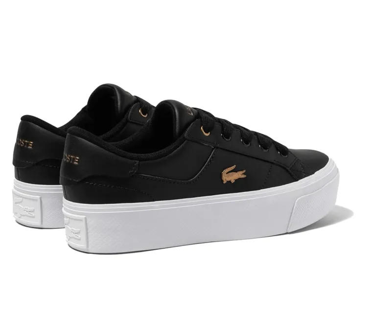 Women's Lacoste Ziane Platform 123 1 CFA (Black/White) Thermal Regulating Lining
