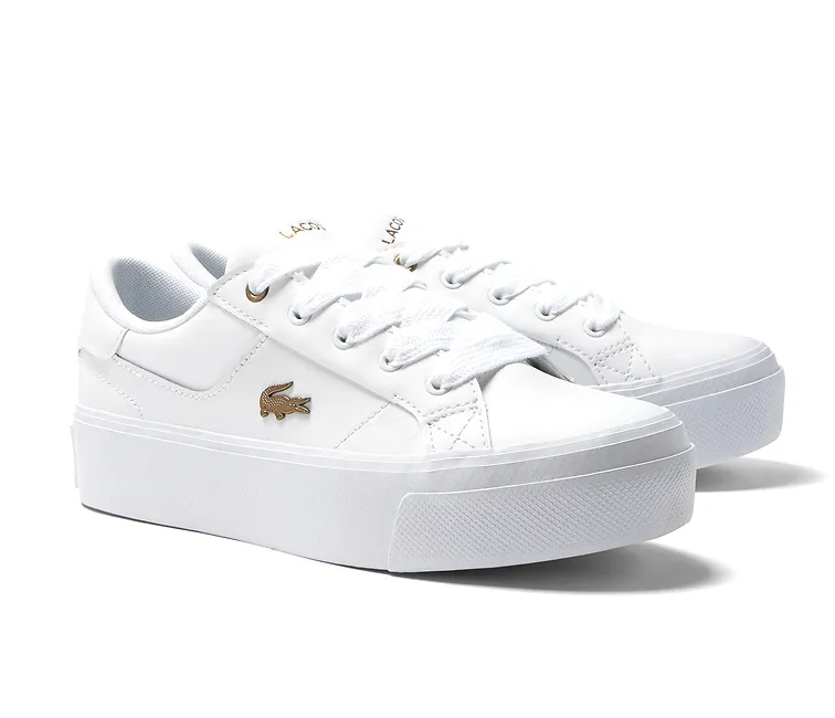 Women's Lacoste Ziane Platform 123 1 CFA (White) Soft Interior Grip Flow