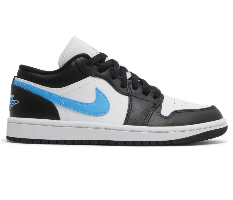 Travel Fit Seam Free Upper Women's Nike Air Jordan 1 Low (Black/University Blue)