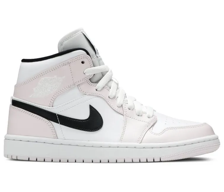 Women's Nike Air Jordan 1 Mid (Barely Rose) Distinctive flair On-the-Go Wear