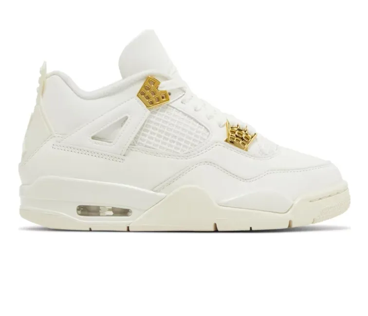 Comfortable Design Women's Nike Air Jordan 4 Retro (Metallic Gold)