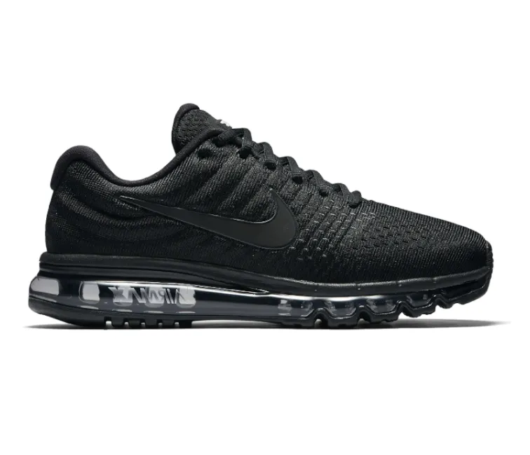 Women??s Nike Air Max 2017 (Triple Black) Energy Powered Trainer Shoes