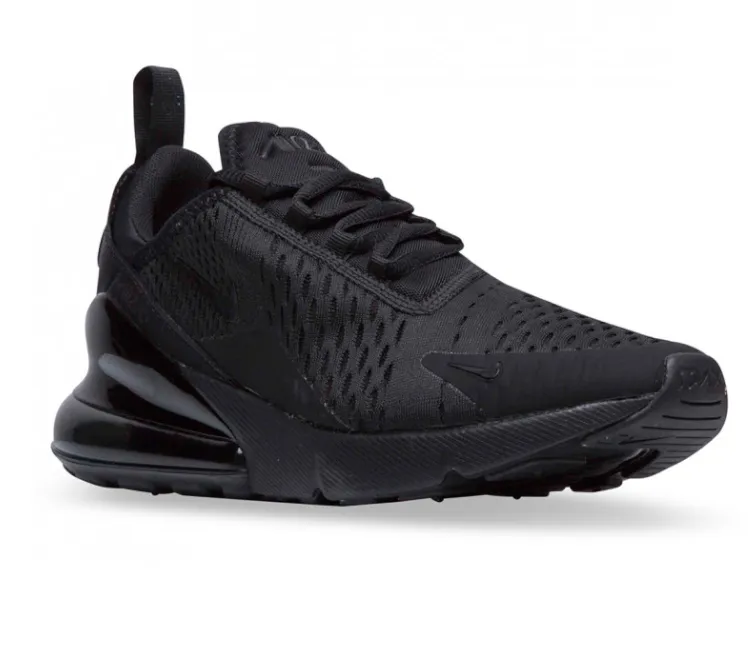 Sleek cushioning EVAOutsole Women's Nike Air Max 270 (Triple Black)