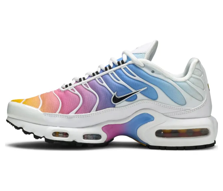 Dynamic response Bold colors Women??s Nike Air Max Plus TN (Rainbow)