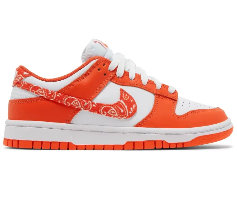 Women's Nike Dunk Low (Orange Paisley) Luxe sole