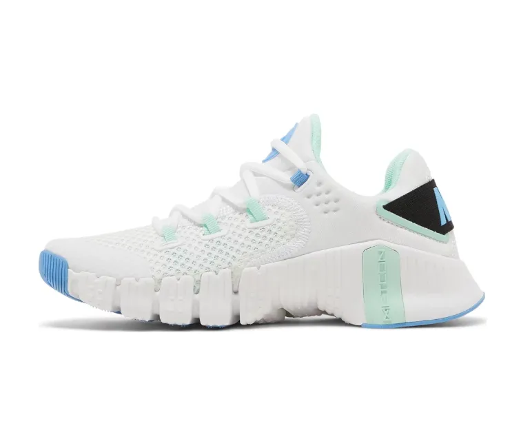 Women's Nike Free Metcon 4 (White/Teal/Blue) Stretch Entry