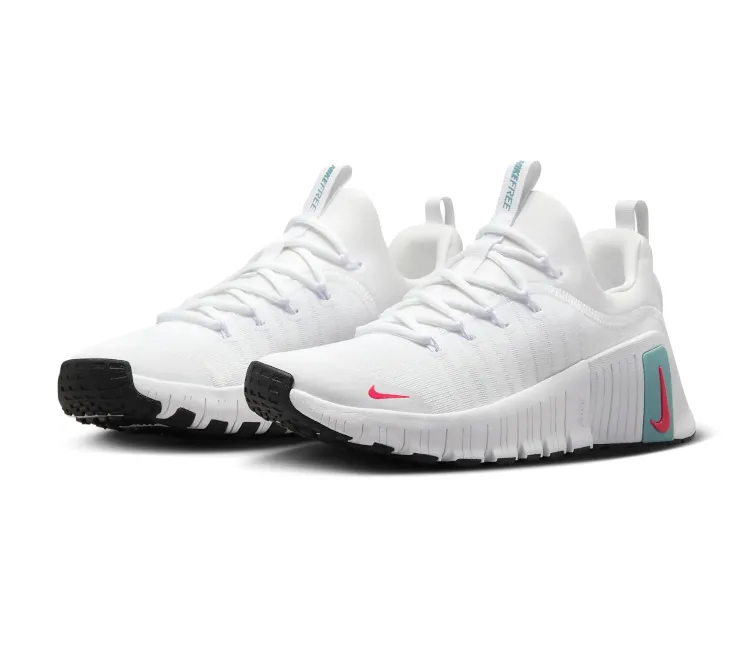 Balanced Womens Nike Free Metcon 6 (White/Hot Punch)