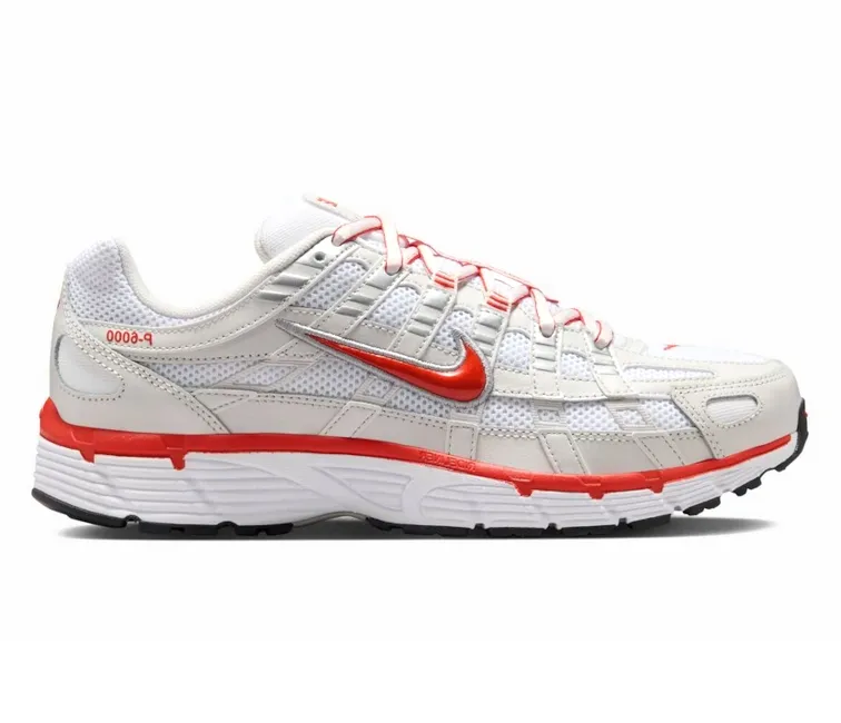 Enhanced Grip Pattern Stylish Flex Women??s Nike P-6000 (White/Picante Red)