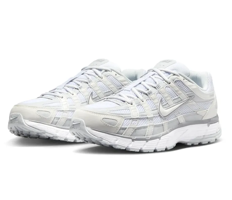 Womens Nike P-6000 (White/Silver) Cushioned Feel Motion Friendly