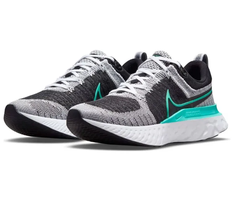 Women's Nike React Infinity Run FK 2 (Aurora Green-Black) Padded Tongue Design Track Fit