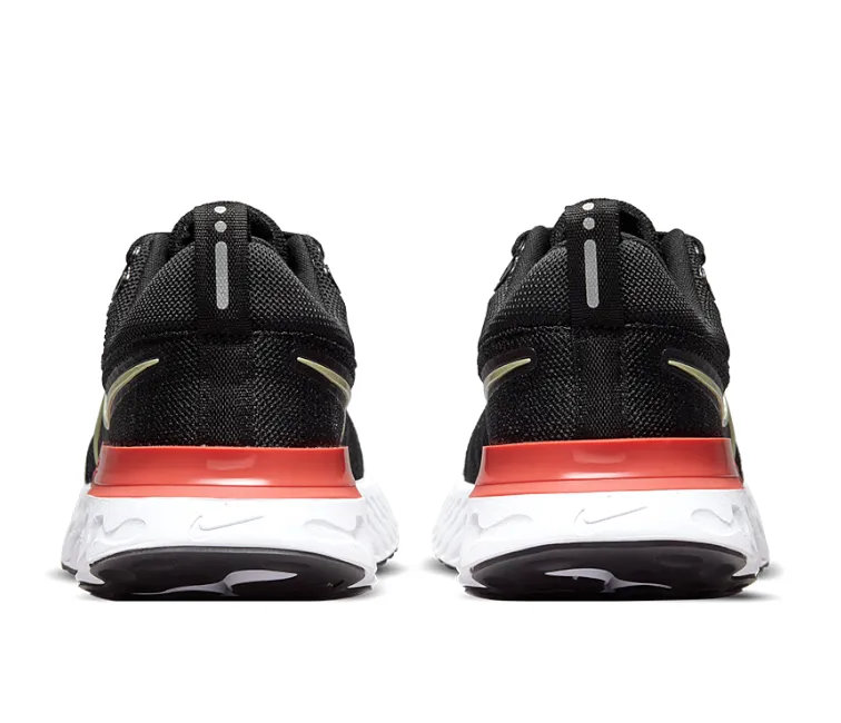 Women's Nike React Infinity Run FK 2 (Black/Lime Ice-Magic Ember) Flexible TPU Shank