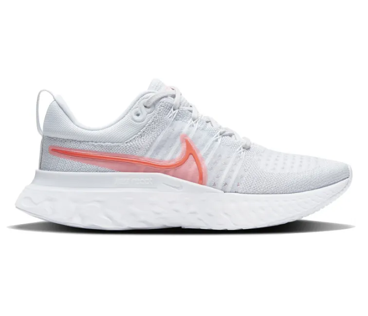 Women's Nike React Infinity Run FK 2 (Pure Platinum) Shock Absorbing Heel
