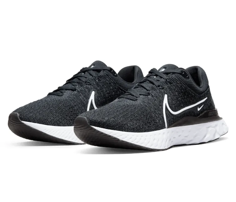 Odor Resistant Women's Nike React Infinity Run FK 3 (Black/White)