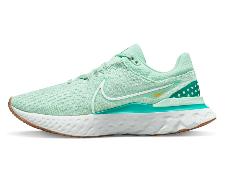 Women's Nike React Infinity Run FK 3 (Mint/White) Heel cradle Timeless Performance