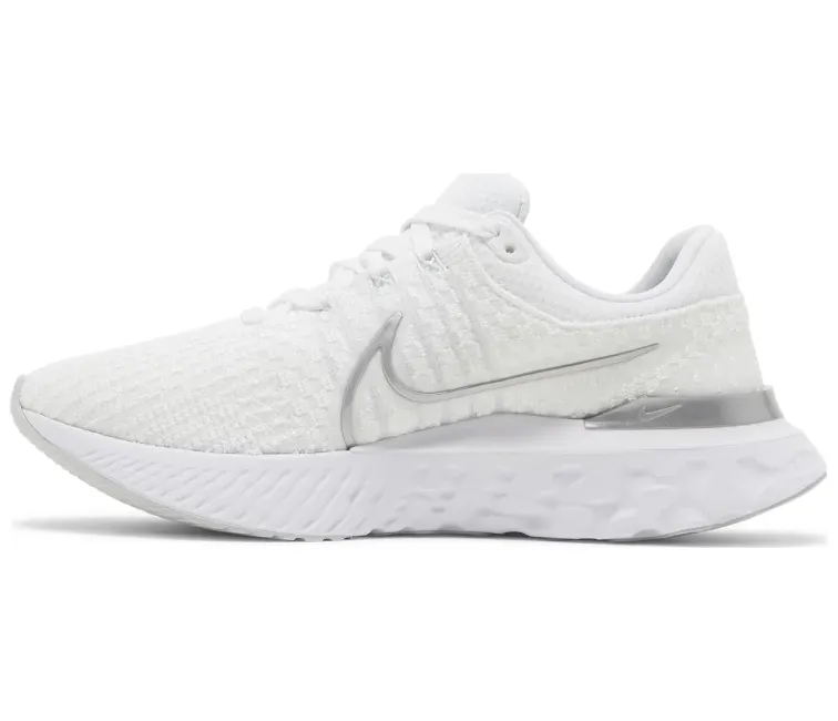 Compression Molded Cushioning Women's Nike React Infinity Run FK 3 (White/Silver)