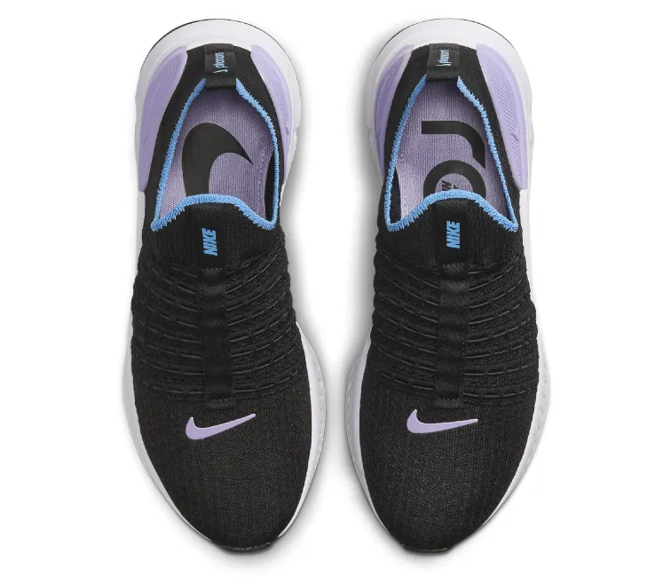 Women's Nike React Phantom FK2 (Black/Lilac) Commuter Friendly OrthopedicDesign