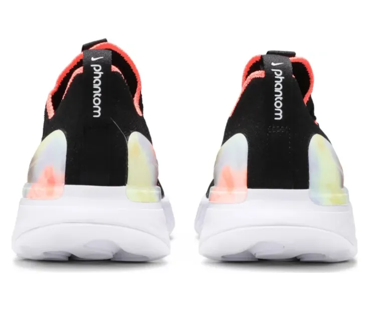Comfort support Dynamic Support Frame Women's Nike React Phantom Run FK 2 (Black/Bright Mango)