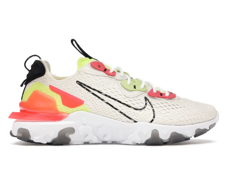 Women's Nike React Vision Dimsix (Orange Volt) Comfort Frame Arch Support Construction