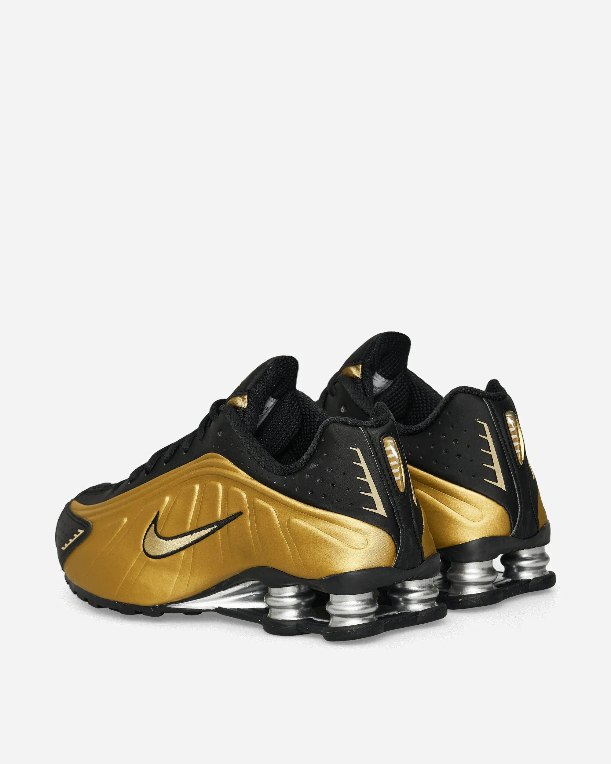 Women's Shox R4 Sneakers Black / Metallic Gold Grippy Outsole