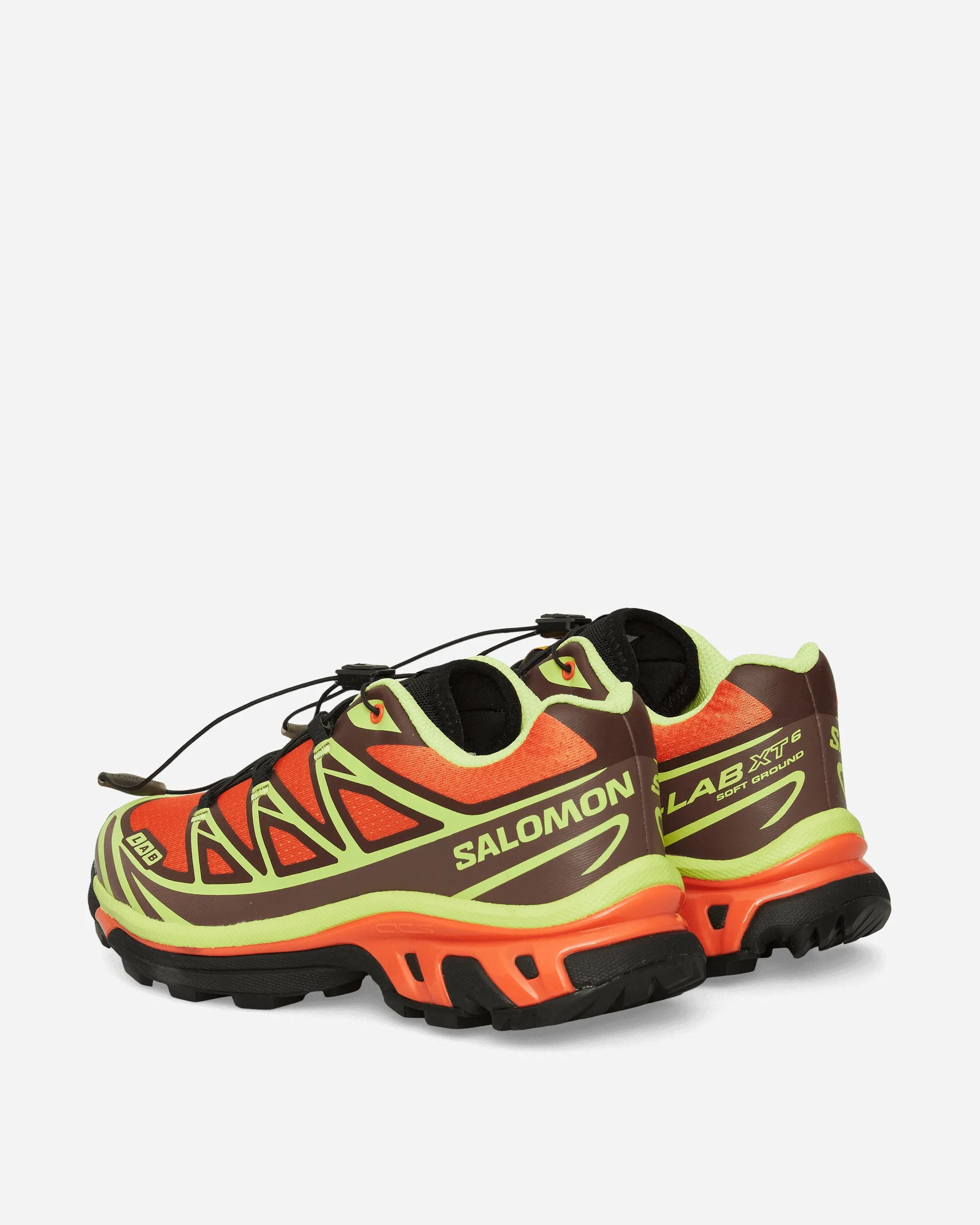 Smooth Toe XT-6 Sneakers Red Orange / Sharp Green / Black